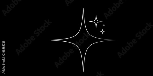  Abstract special effect element design. Scattering of small yellow and white stars on a black background, night starry sky, vector. Flash light on white and black background. 