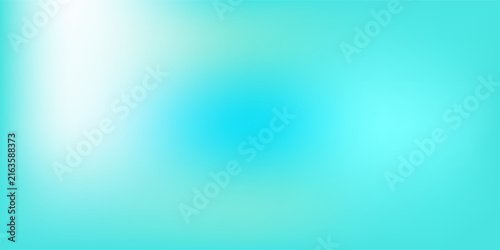 Canvas Print Abstract smooth turquoise and mint green gradient mesh background with soft blended