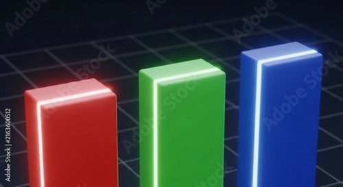 Three colorful bar graphs illustration
