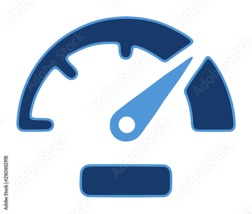 Modern gauge indicator showing fuel level with transparent background