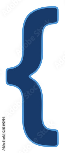 Modern stylized blue letter k graphic design with transparent background