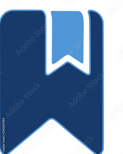 Modern stylized letter W graphic with blue and white color scheme design