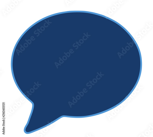 Speech bubble graphic with transparent background for presentation and design use