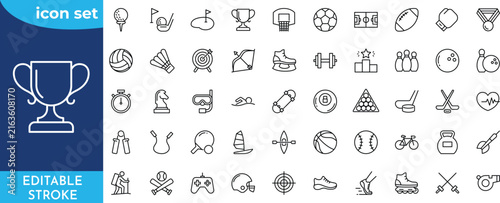 coffee icon set. Editable stroke. Contain icons related to coffee, mug, coffee cup, coffee machine, coffee beans, and more. Outline Icon Collection.