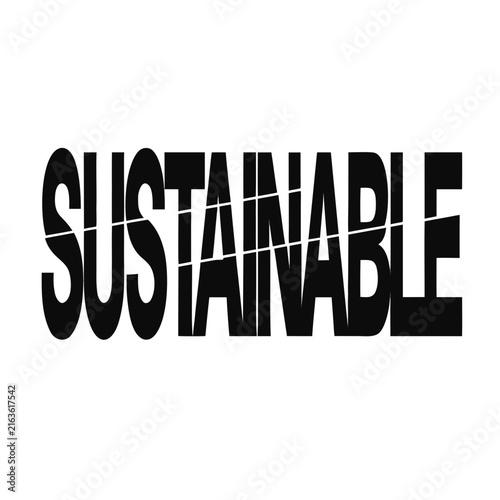 Modern Sustainable Typography Vector