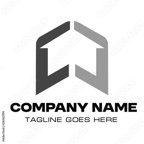Vector illustration logo property company isolated on white background