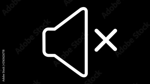 Muted Speaker Volume Control Symbol Animation