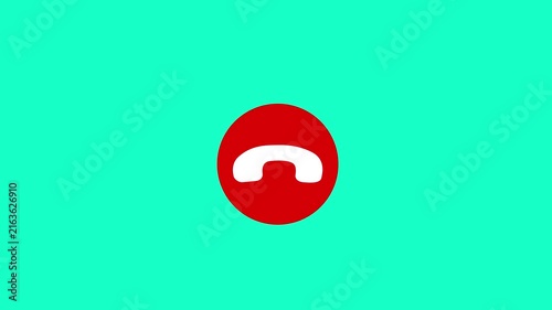 Phone Call End Button Motion Graphic