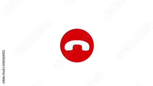 Phone Call End Button Motion Graphic