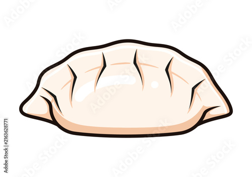Delicious steamed dumpling with soft dough wrapping isolated on clean white background for asian food