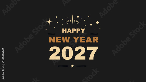 Bold Happy New Year 2027 Celebration