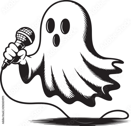 A Ghost with a Microphone, Ready to Perform
