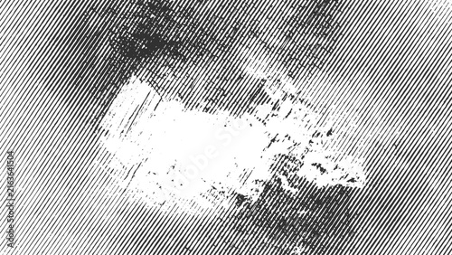 Abstract Black and White Halftone Grunge Background with Lines