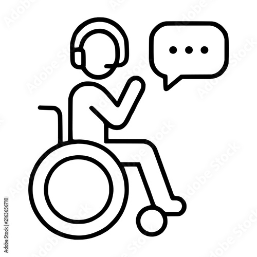 Closed Captions Line Icon