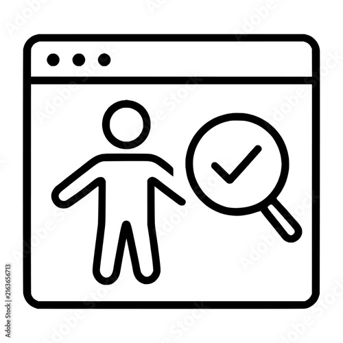 Web Accessibility Audit Line Icon