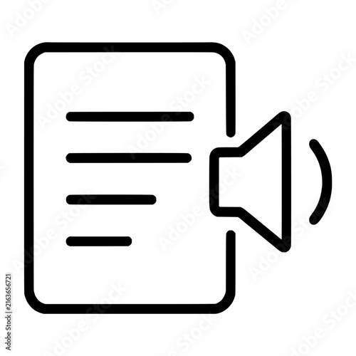 Text-to-speech Software Line Icon