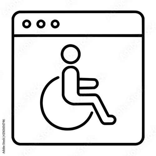 Accessible Navigation Line Icon