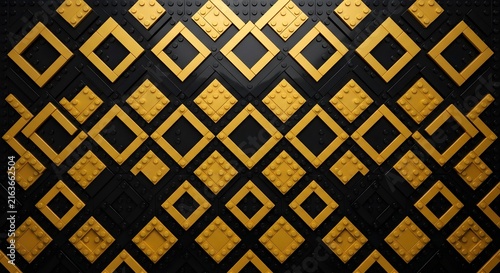 Golden geometric Moroccan zellige tile pattern in dark high-contrast luxury texture