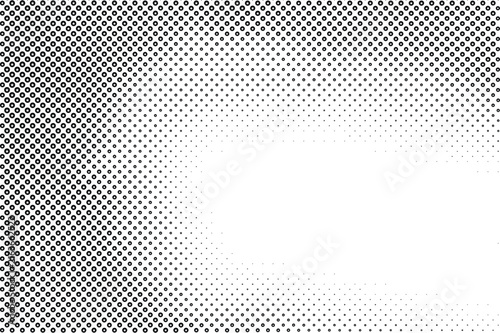 Halftone dot background. Halftone effect vector pattern. Circular dots isolated on a white background forming an abstract object