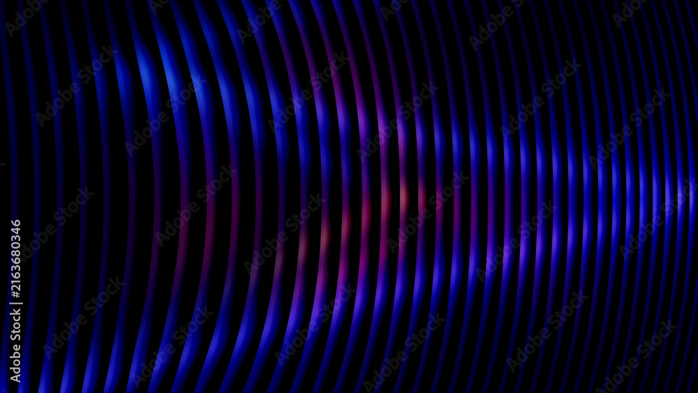 Fototapeta premium Abstract blue and purple digital light pattern on a dark black background