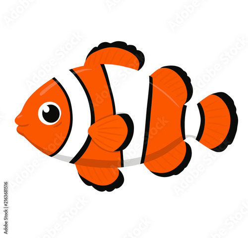 Obraz na płótnie Orange Clownfish Digital Illustration