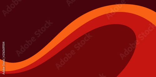  Modern wavy background with vibrant orange and red curves on a dark burgundy backdrop. Perfect for stylish presentation slides and creative web design elements.