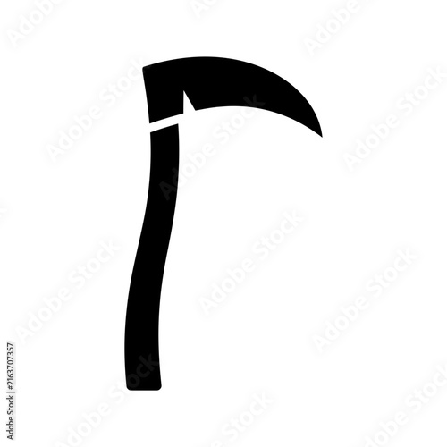 Canvastavla Grim reaper scythe vector icon silhouette design