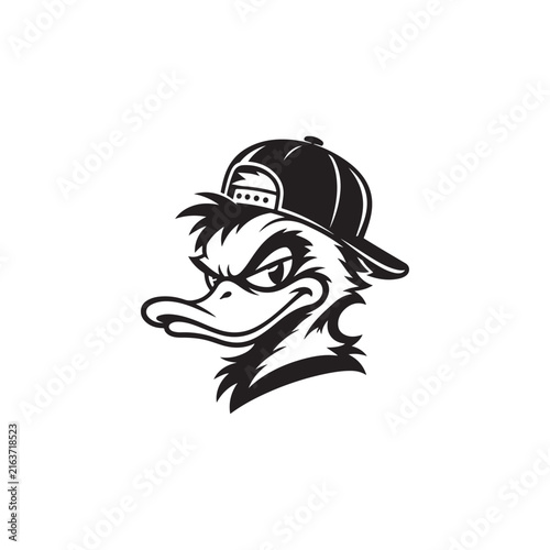 Angry Duck Mascot Logo