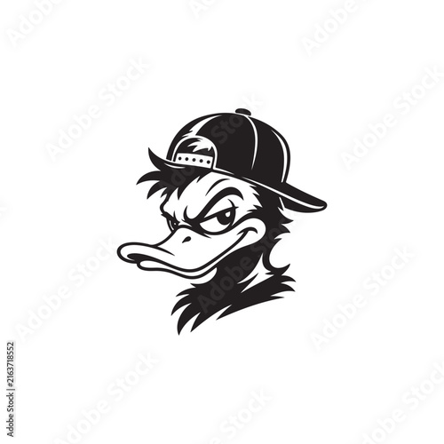Fierce Cartoon Duck Emblem