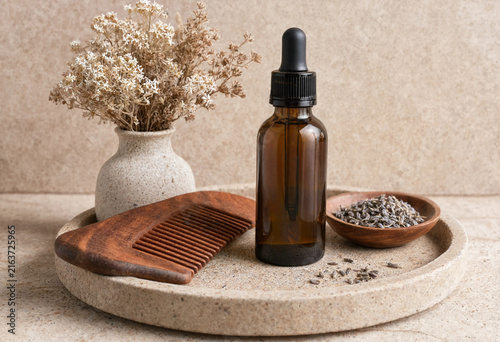 Warm, earthy tones embrace a serene wellness setup