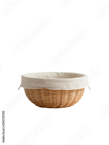 Banneton bread proofing basket with linen cloth