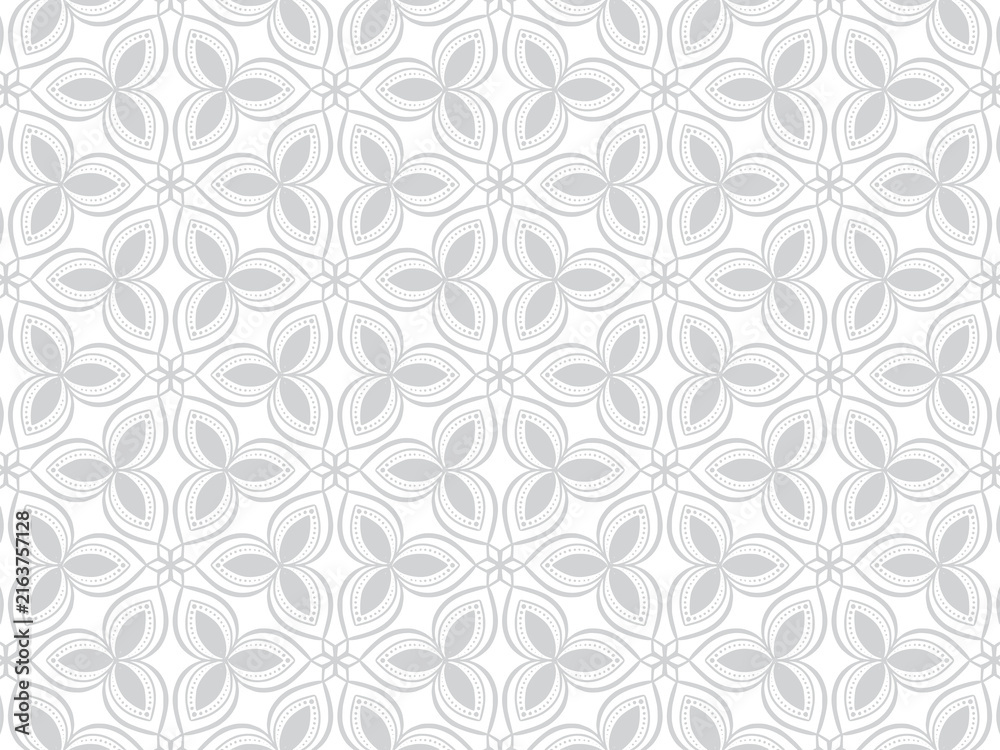 Fototapeta premium Floral decorative fabric seamless pattern design