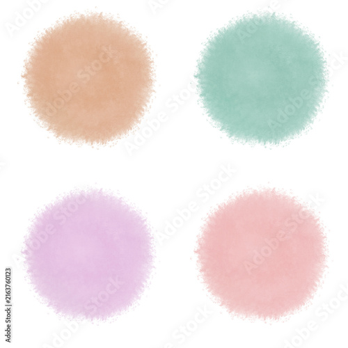 set of watercolor circles