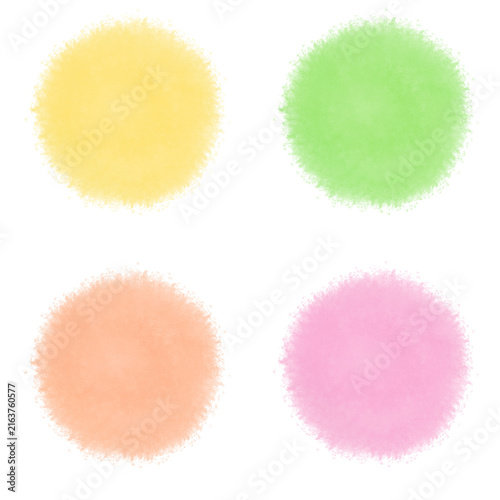 set of watercolor circles