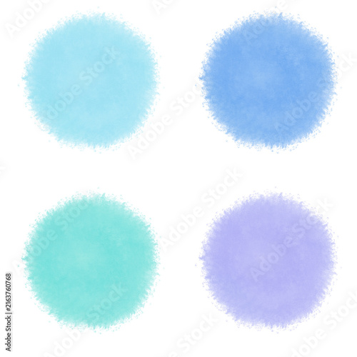 set of watercolor circles