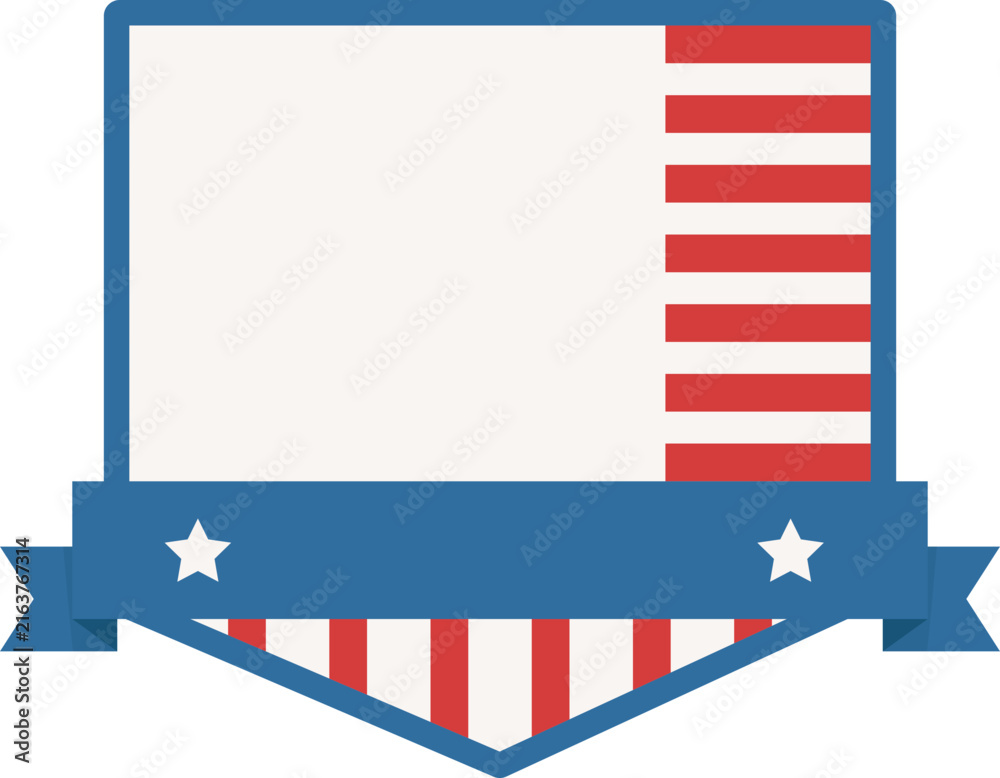 Naklejka premium Patriotic Labor Day Badge Illustration