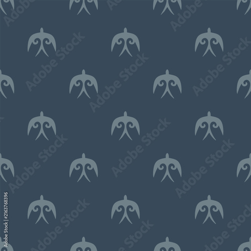Dark eastern swallow pattern for wallpaper textiles scarves packaging and dramatic decor