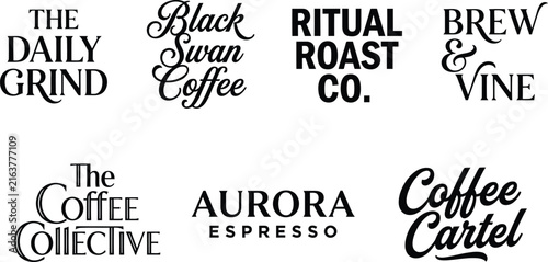 Vintage coffee shop logo collection