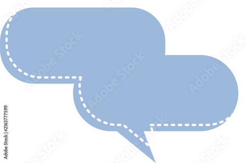 cute speech bubbles with dotted lines