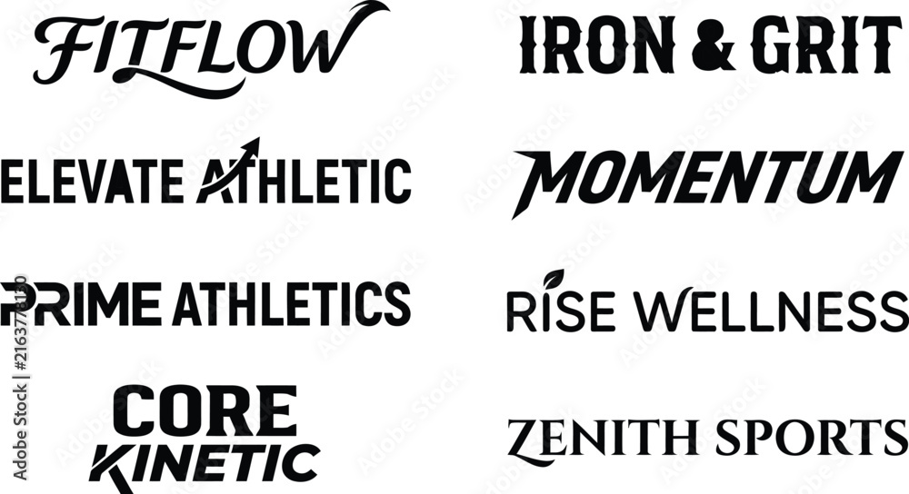 Obraz premium Fitness brand logo collection set