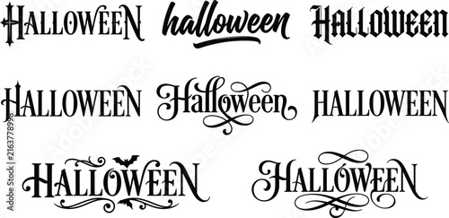 Halloween typography in elegant styles