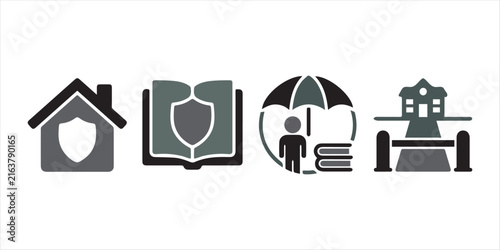 International Day to Protect Education from Attack: Conceptual line icon featuring a protective shield surrounding a school book, symbolizing safety, security, and defense of educational rights in con