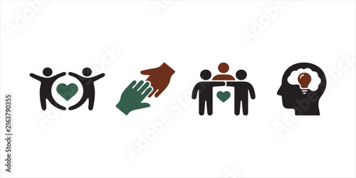 Suicide Prevention Awareness Day: Vector outline icon featuring an awareness ribbon intertwined with a heart, ideal for mental health awareness, emotional support, and suicide prevention designs.