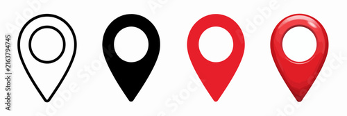 Map Pin Location Marker Navigation Vector Icon Set