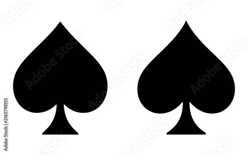 Black Ace of Spades Playing Card Suit Vector Set