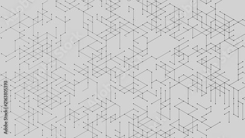 Black geometric lines abstract pattern on white background