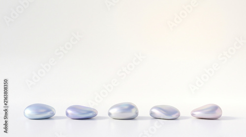 Minimal Y2K Iridescent Pebble Background with Copy Space