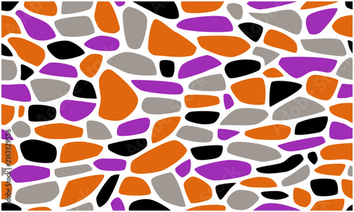 Halloween stone tile pattern background. Vector Illustration.