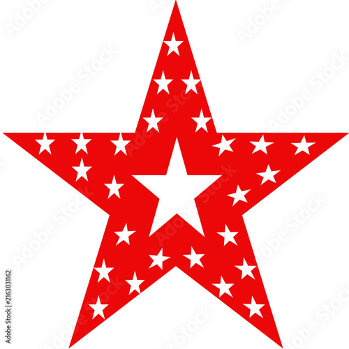 Принти на полотні red star background