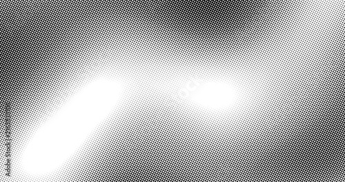 Vintage black and white dotted halftone gradient texture background as clean cutout